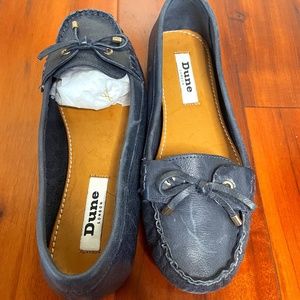 Dune London Womens Navy Blue, All Leather Loafers, Flat  Shoes - NEW!!!